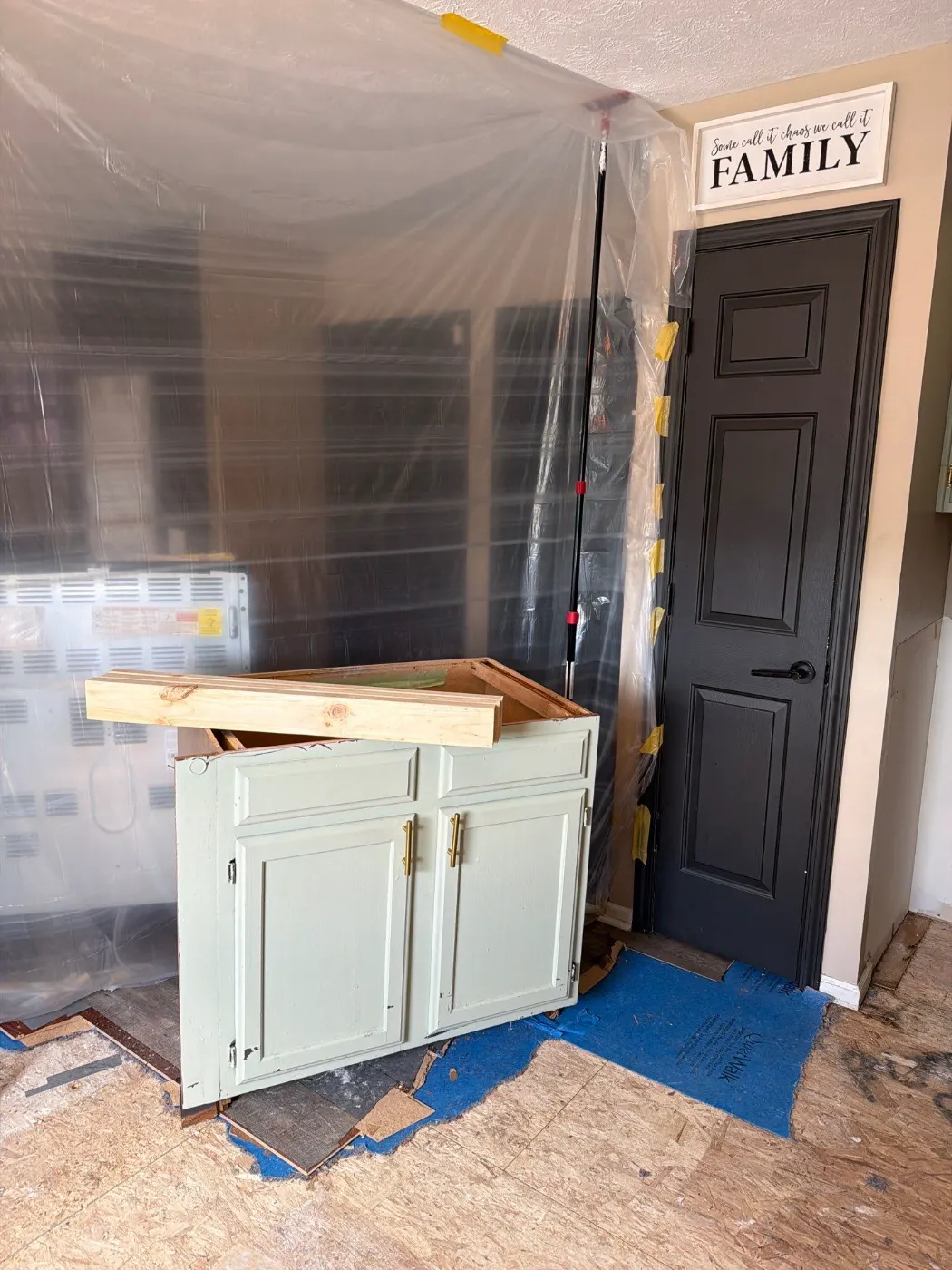 Certified restoration crew at work on Lapel residence